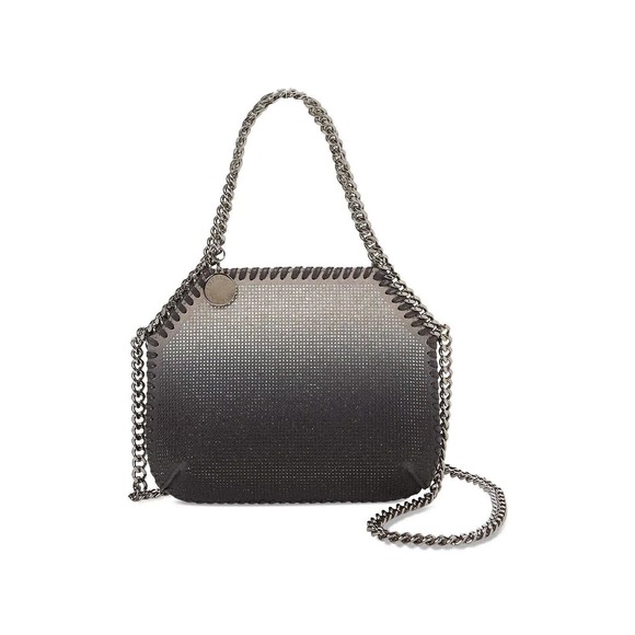 Stella McCartney Handbags - Stella McCartney Falabella Chain Mini Crystal Crossbody Bag Light grey‎ NEW